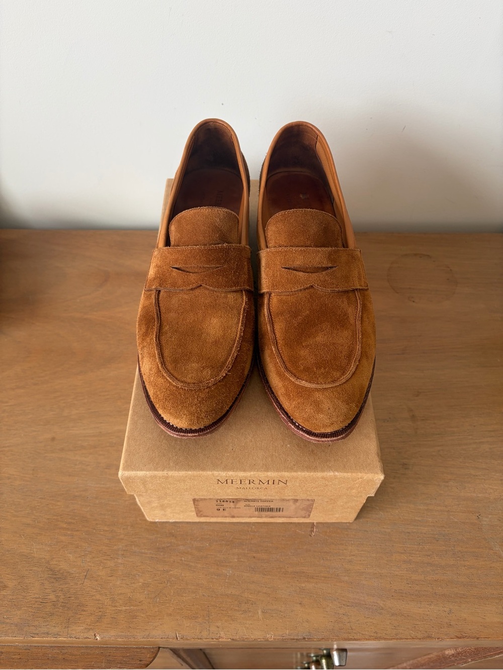 Meermin Alicante cooper Unlined penny loafer UK 9E/US 10